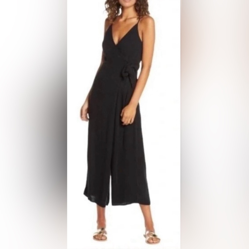 🔥NWT! L*Space Black Wide Leg Jumpsuit With Tie Waist Size S sku#93